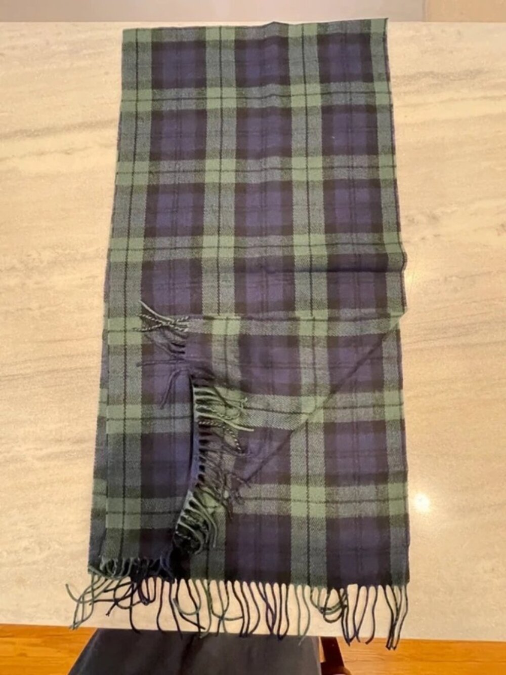 J.Crew Mercantile Green Navy Plaid Blanket Scarf One Size NWT